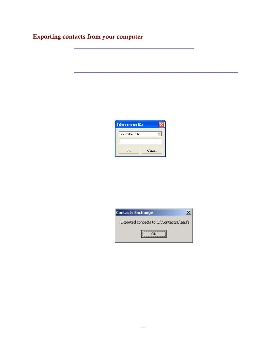 Exporting contacts from your computer | Directed Electronics NAV350 User Manual | Page 34 / 71