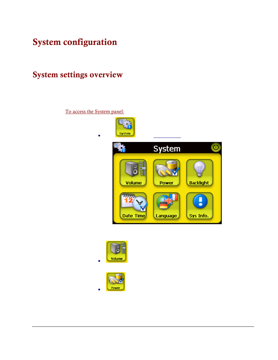 System configuration, System settings overview | Directed Electronics NAV350 User Manual | Page 46 / 71