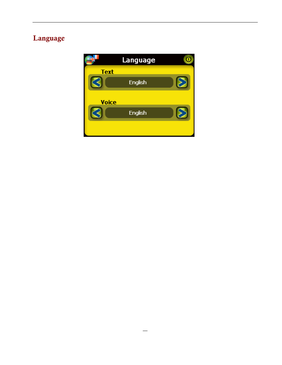 Language | Directed Electronics NAV350 User Manual | Page 50 / 71