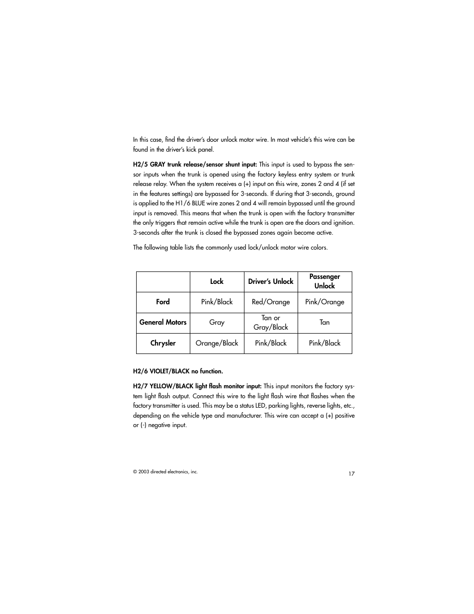 Directed Electronics AM1 User Manual | Page 19 / 36