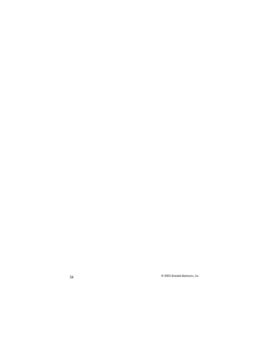 Directed Electronics AM1 User Manual | Page 36 / 36