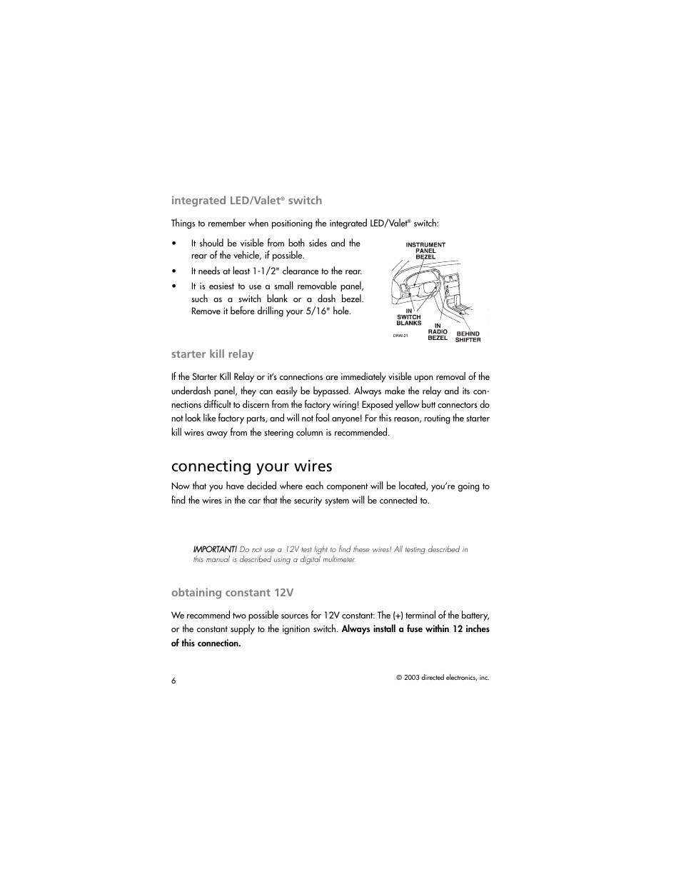 Connecting your wires | Directed Electronics AM1 User Manual | Page 8 / 36
