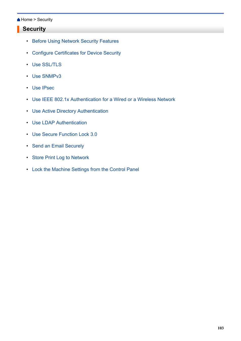 Security | Brother HLL9410CDN Enterprise Color Laser Printer User Manual | Page 108 / 334