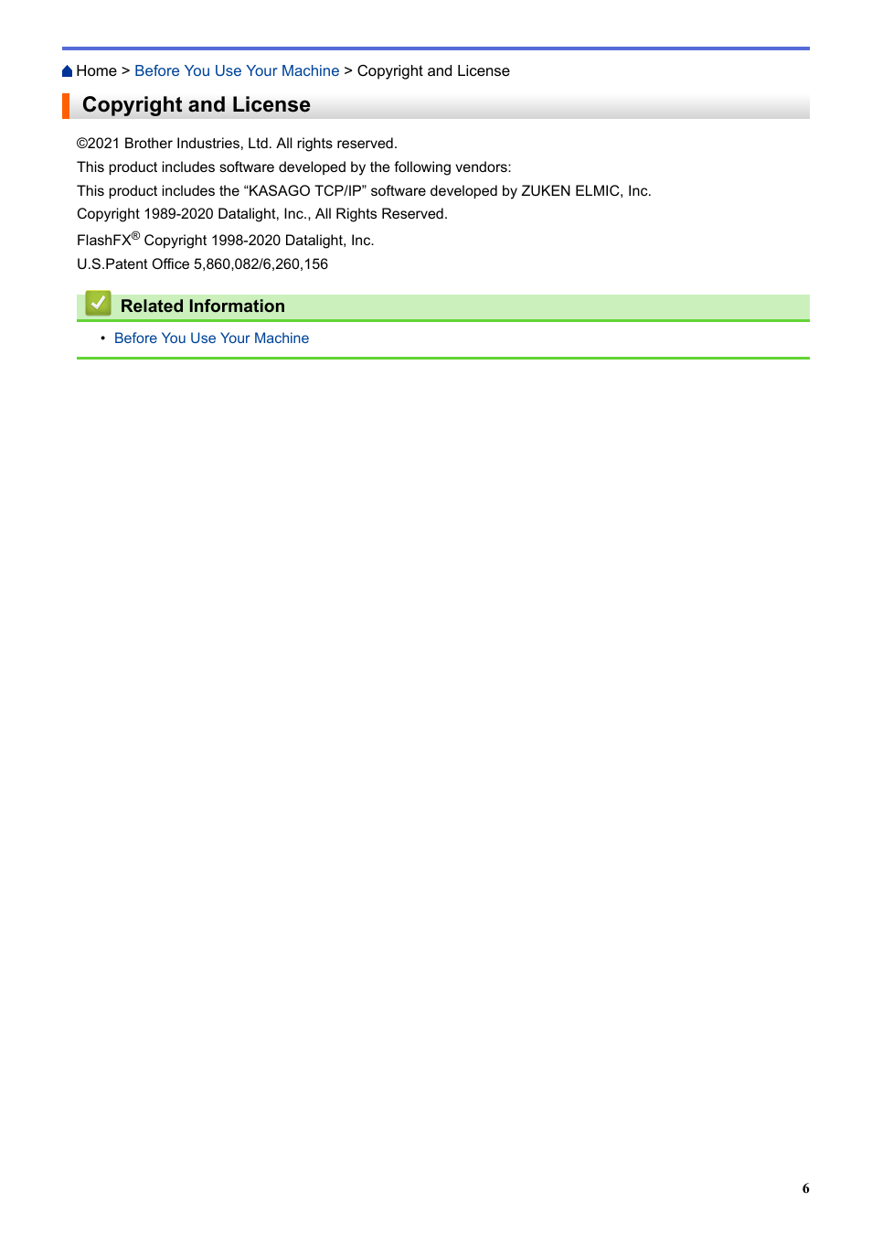 Copyright and license | Brother HLL9410CDN Enterprise Color Laser Printer User Manual | Page 11 / 334