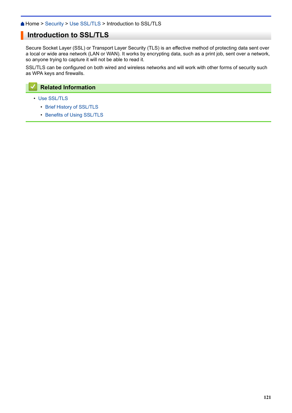 Introduction to ssl/tls | Brother HLL9410CDN Enterprise Color Laser Printer User Manual | Page 126 / 334