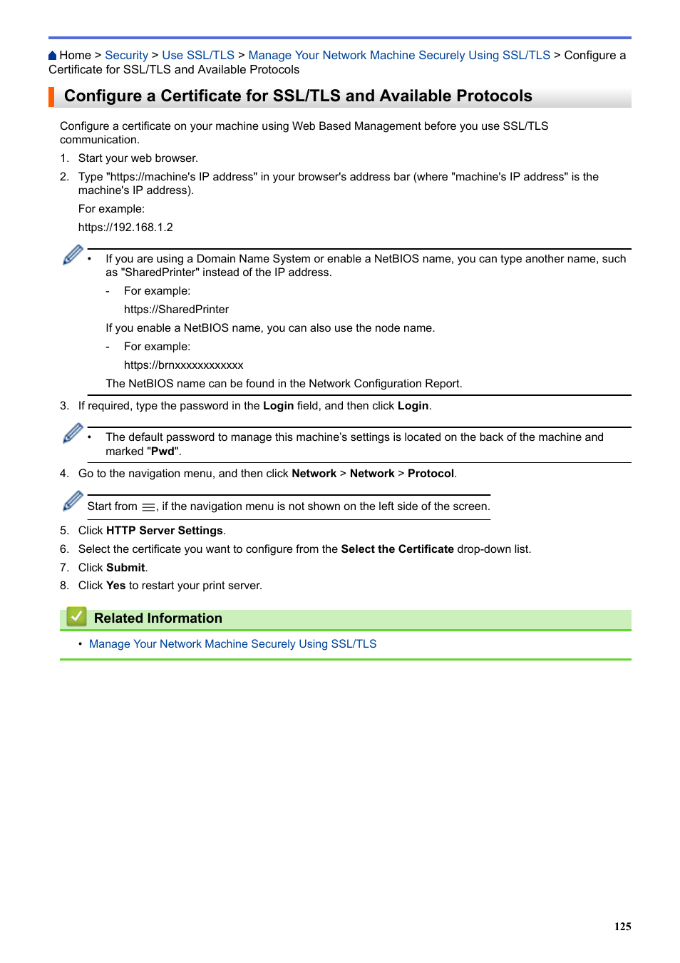 Brother HLL9410CDN Enterprise Color Laser Printer User Manual | Page 130 / 334