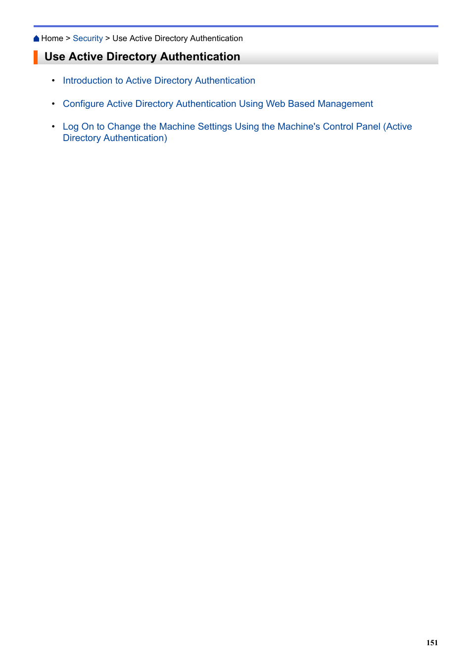 Use active directory authentication | Brother HLL9410CDN Enterprise Color Laser Printer User Manual | Page 156 / 334