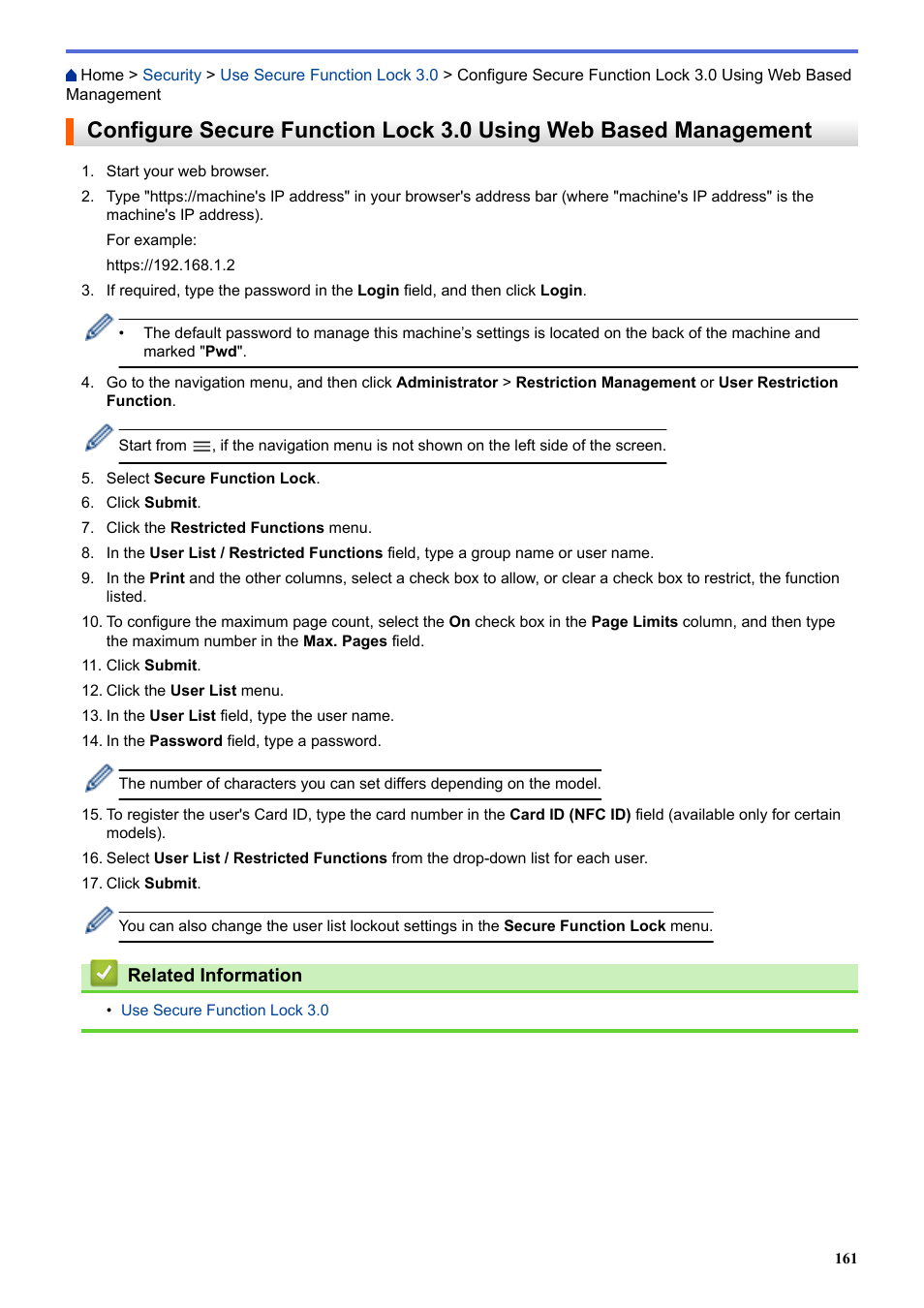 Brother HLL9410CDN Enterprise Color Laser Printer User Manual | Page 166 / 334