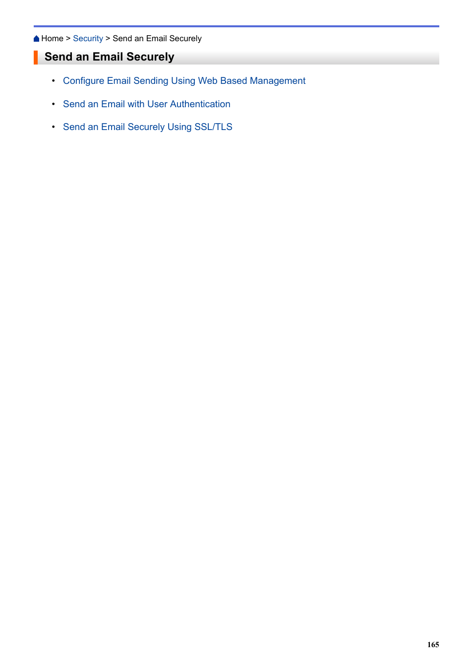 Send an email securely | Brother HLL9410CDN Enterprise Color Laser Printer User Manual | Page 170 / 334