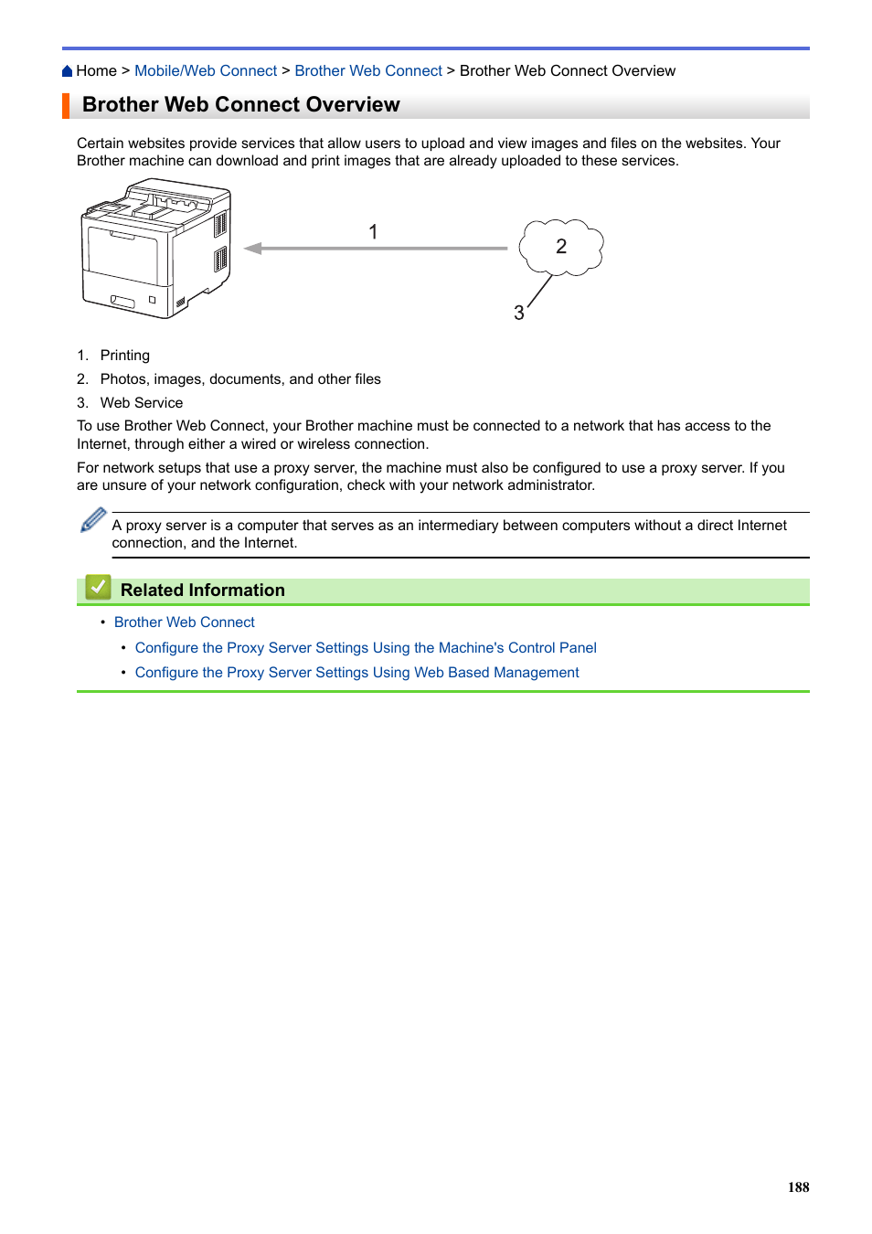 Brother web connect overview | Brother HLL9410CDN Enterprise Color Laser Printer User Manual | Page 193 / 334