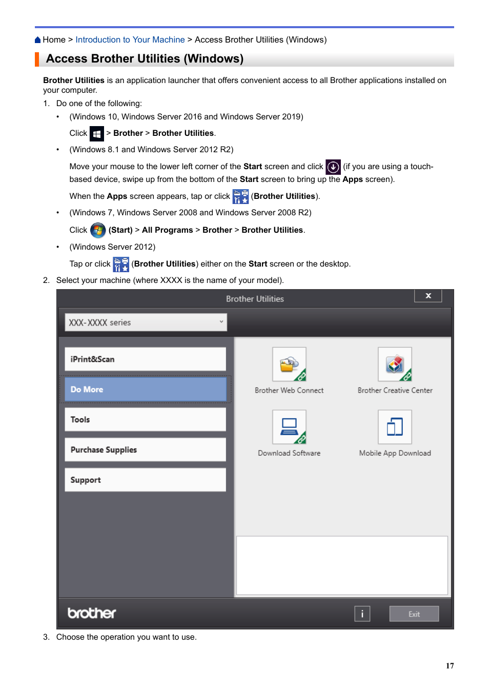 Access brother utilities (windows) | Brother HLL9410CDN Enterprise Color Laser Printer User Manual | Page 22 / 334