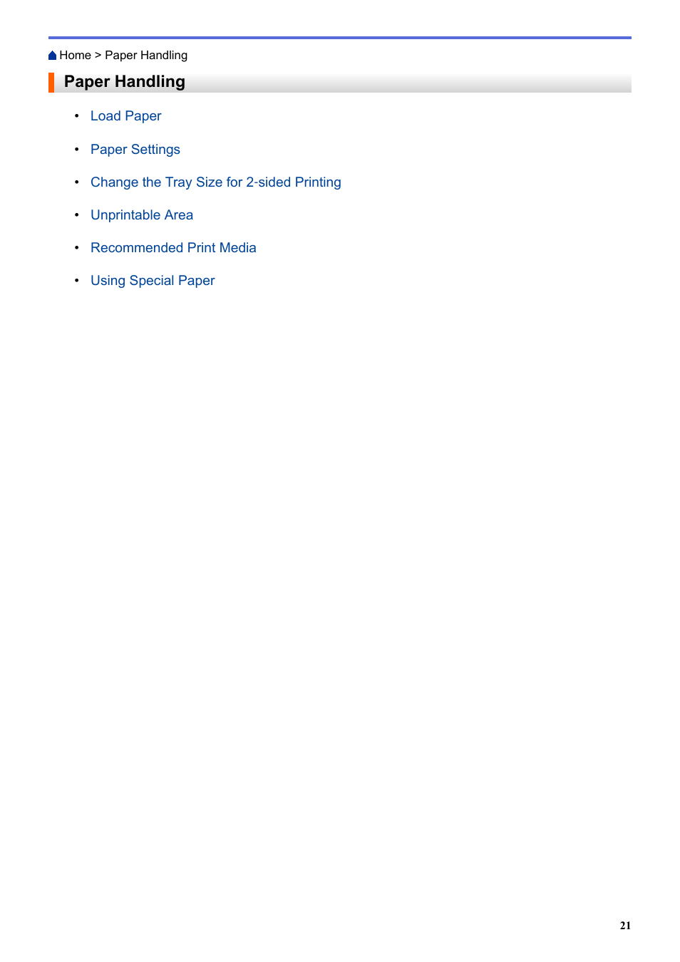 Paper handling | Brother HLL9410CDN Enterprise Color Laser Printer User Manual | Page 26 / 334