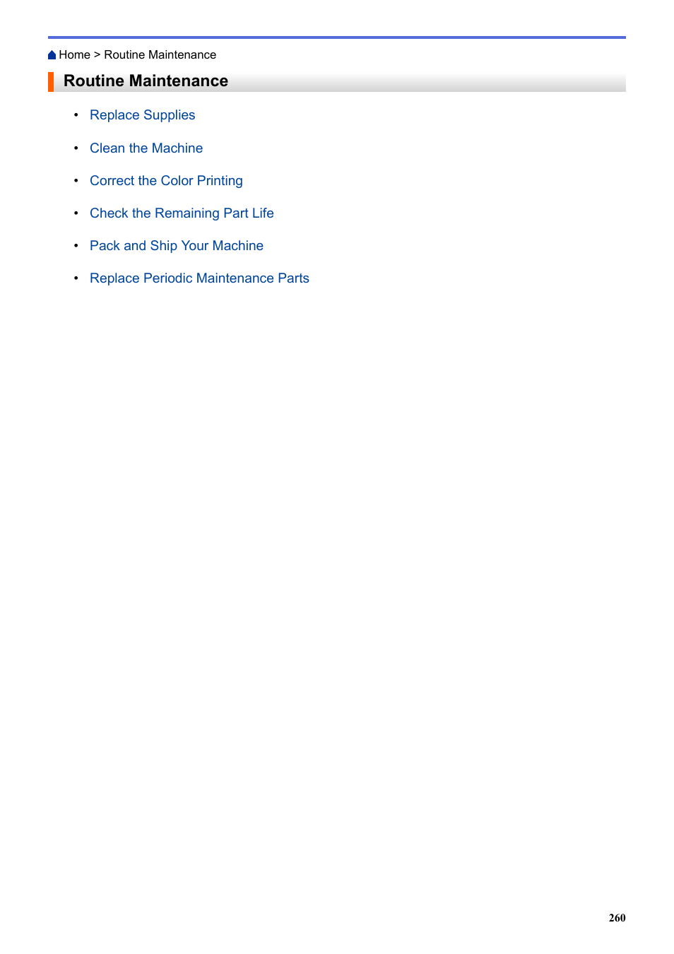 Routine maintenance | Brother HLL9410CDN Enterprise Color Laser Printer User Manual | Page 265 / 334