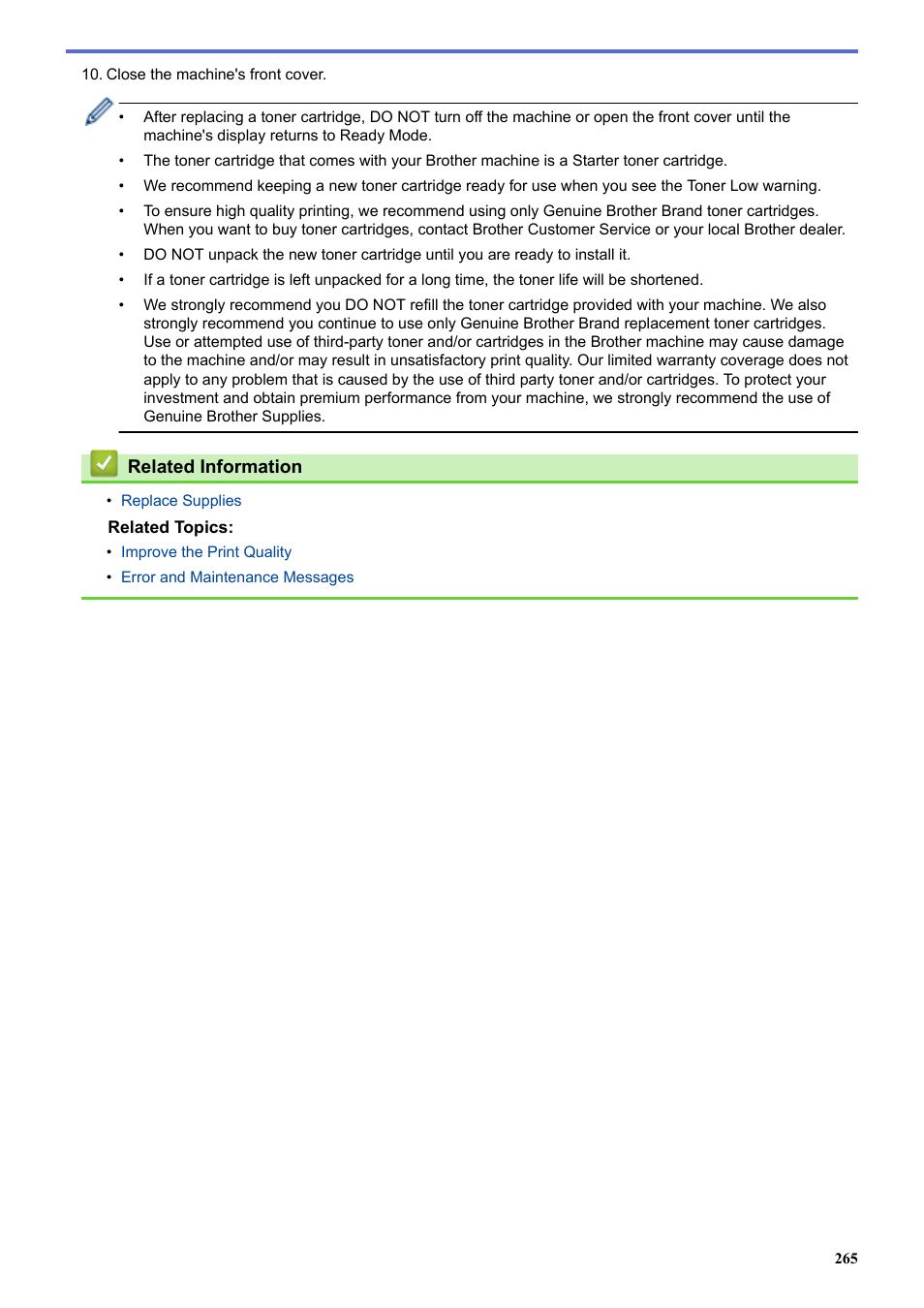 Brother HLL9410CDN Enterprise Color Laser Printer User Manual | Page 270 / 334