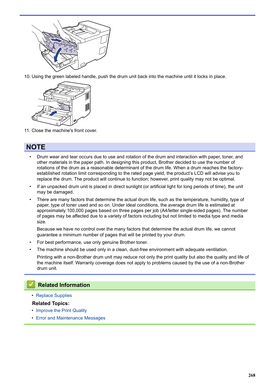 Brother HLL9410CDN Enterprise Color Laser Printer User Manual | Page 273 / 334