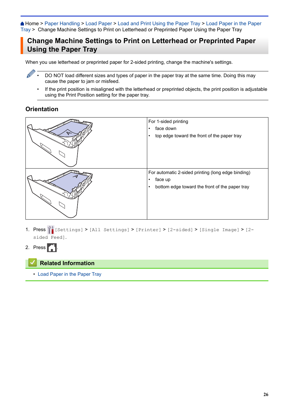 Orientation | Brother HLL9410CDN Enterprise Color Laser Printer User Manual | Page 31 / 334
