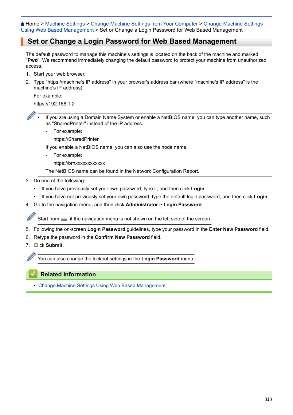 Brother HLL9410CDN Enterprise Color Laser Printer User Manual | Page 328 / 334