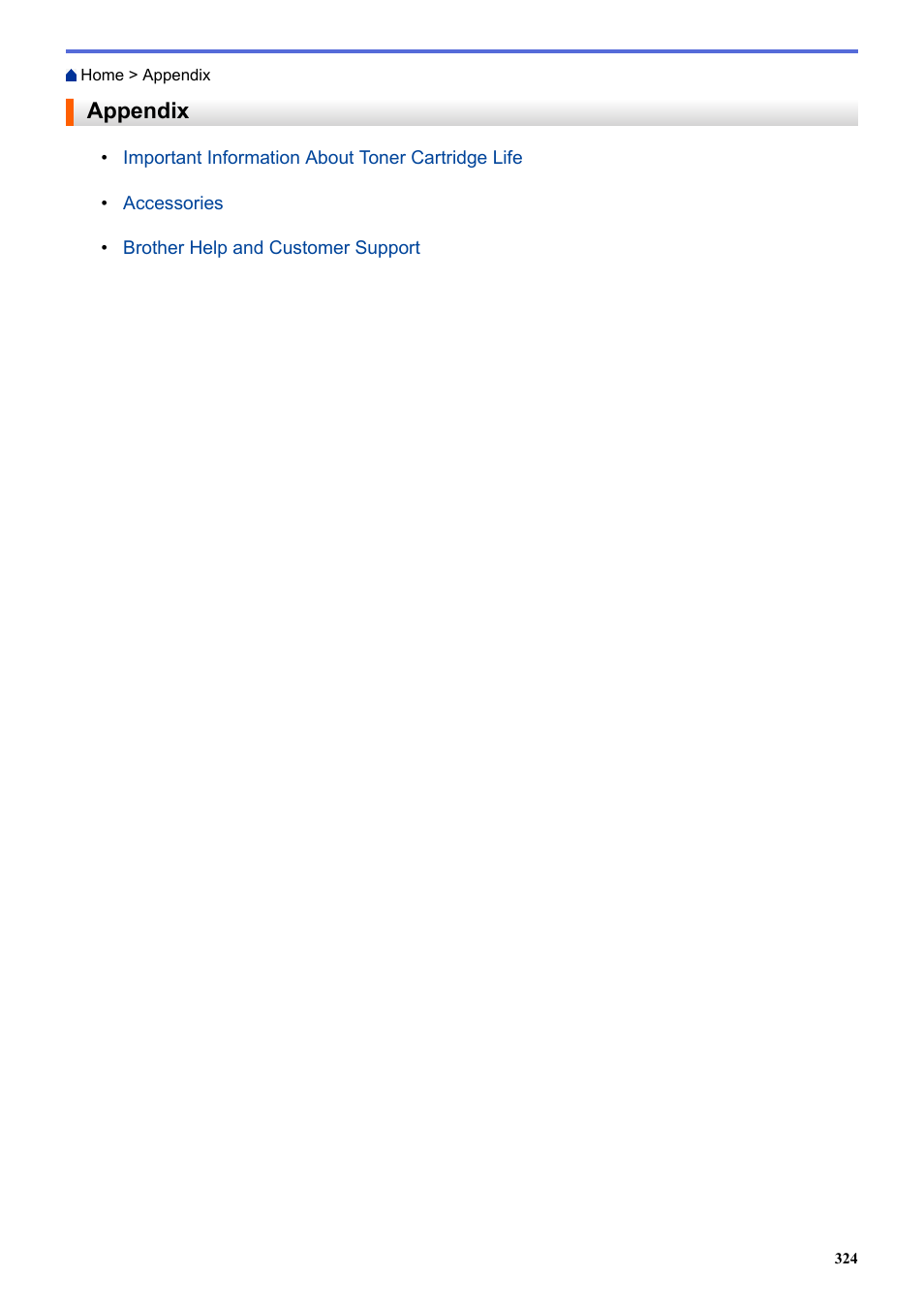 Appendix | Brother HLL9410CDN Enterprise Color Laser Printer User Manual | Page 329 / 334