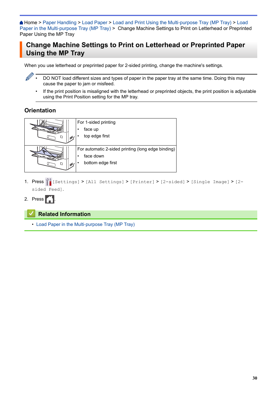 Orientation | Brother HLL9410CDN Enterprise Color Laser Printer User Manual | Page 35 / 334