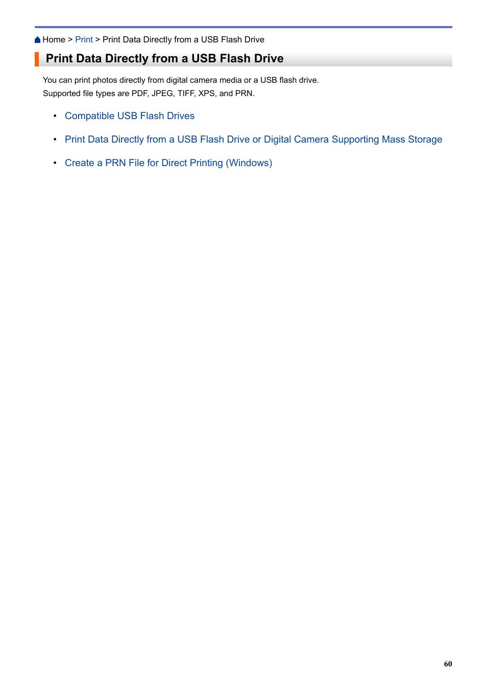 Print data directly from a usb flash drive | Brother HLL9410CDN Enterprise Color Laser Printer User Manual | Page 65 / 334