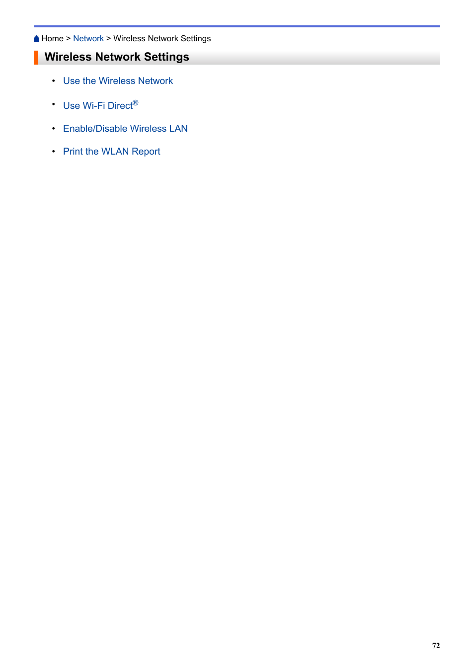 Wireless network settings | Brother HLL9410CDN Enterprise Color Laser Printer User Manual | Page 77 / 334
