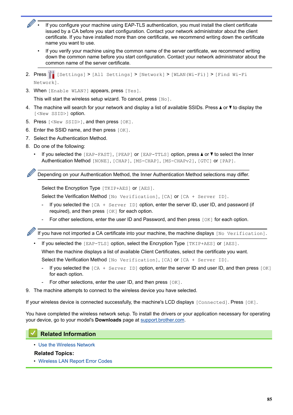 Brother HLL9410CDN Enterprise Color Laser Printer User Manual | Page 90 / 334