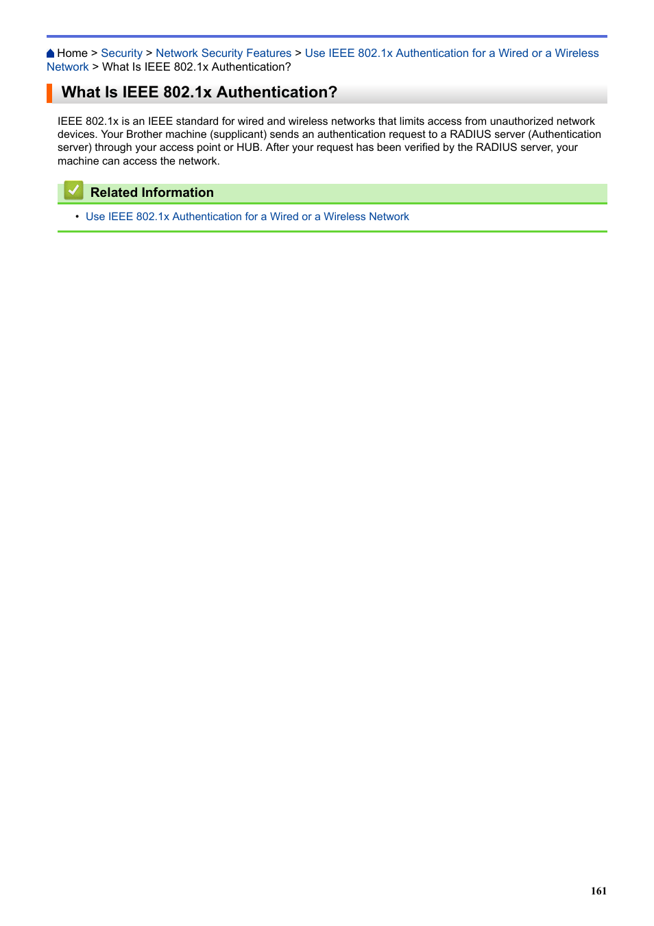 What is ieee 802.1x authentication | Brother HL-L3230CDW Wireless Compact Printer User Manual | Page 166 / 357