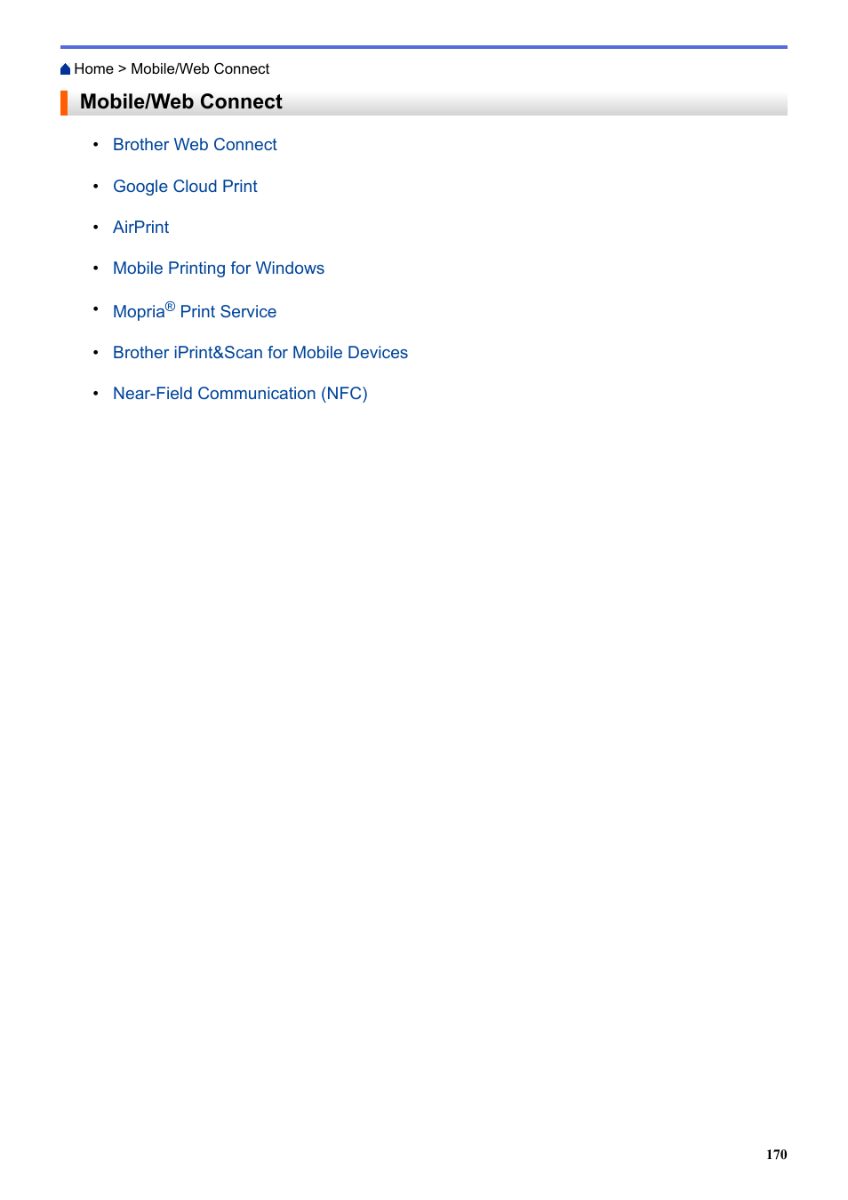 Mobile/web connect | Brother HL-L3230CDW Wireless Compact Printer User Manual | Page 175 / 357