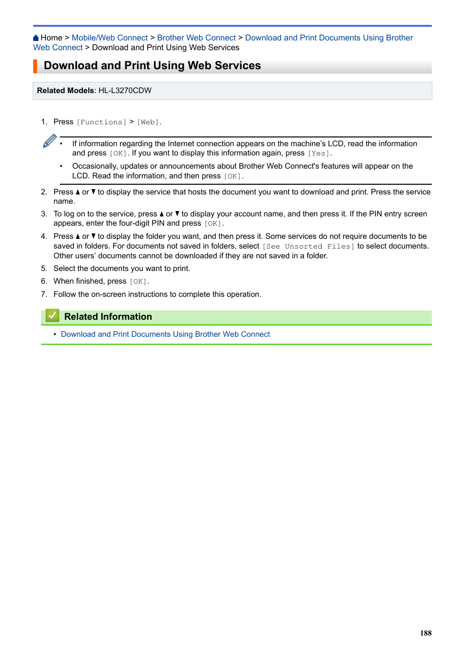 Download and print using web services | Brother HL-L3230CDW Wireless Compact Printer User Manual | Page 193 / 357
