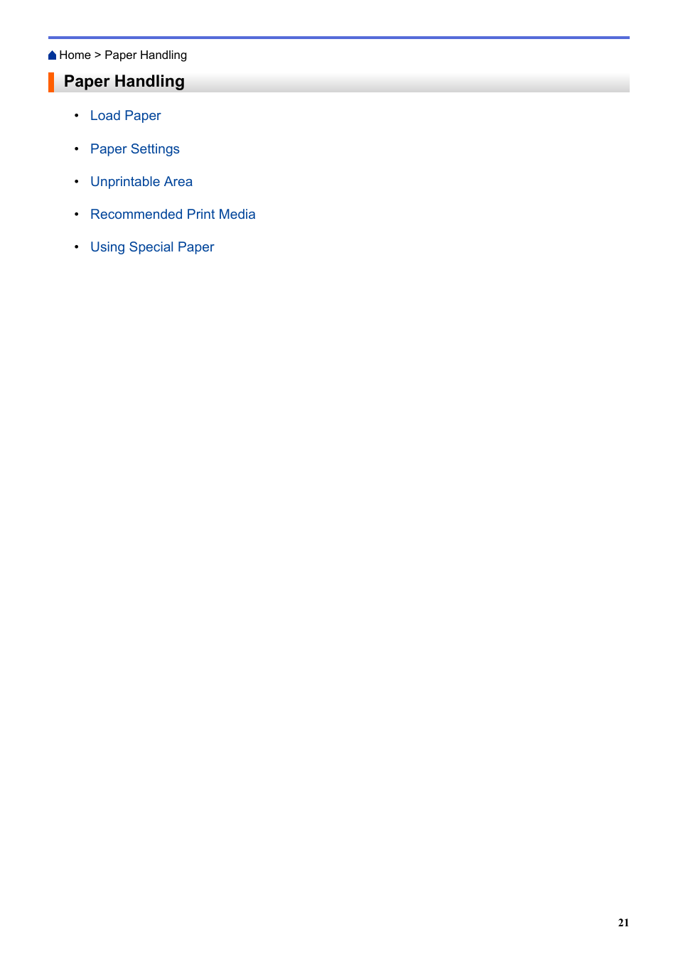 Paper handling | Brother HL-L3230CDW Wireless Compact Printer User Manual | Page 26 / 357