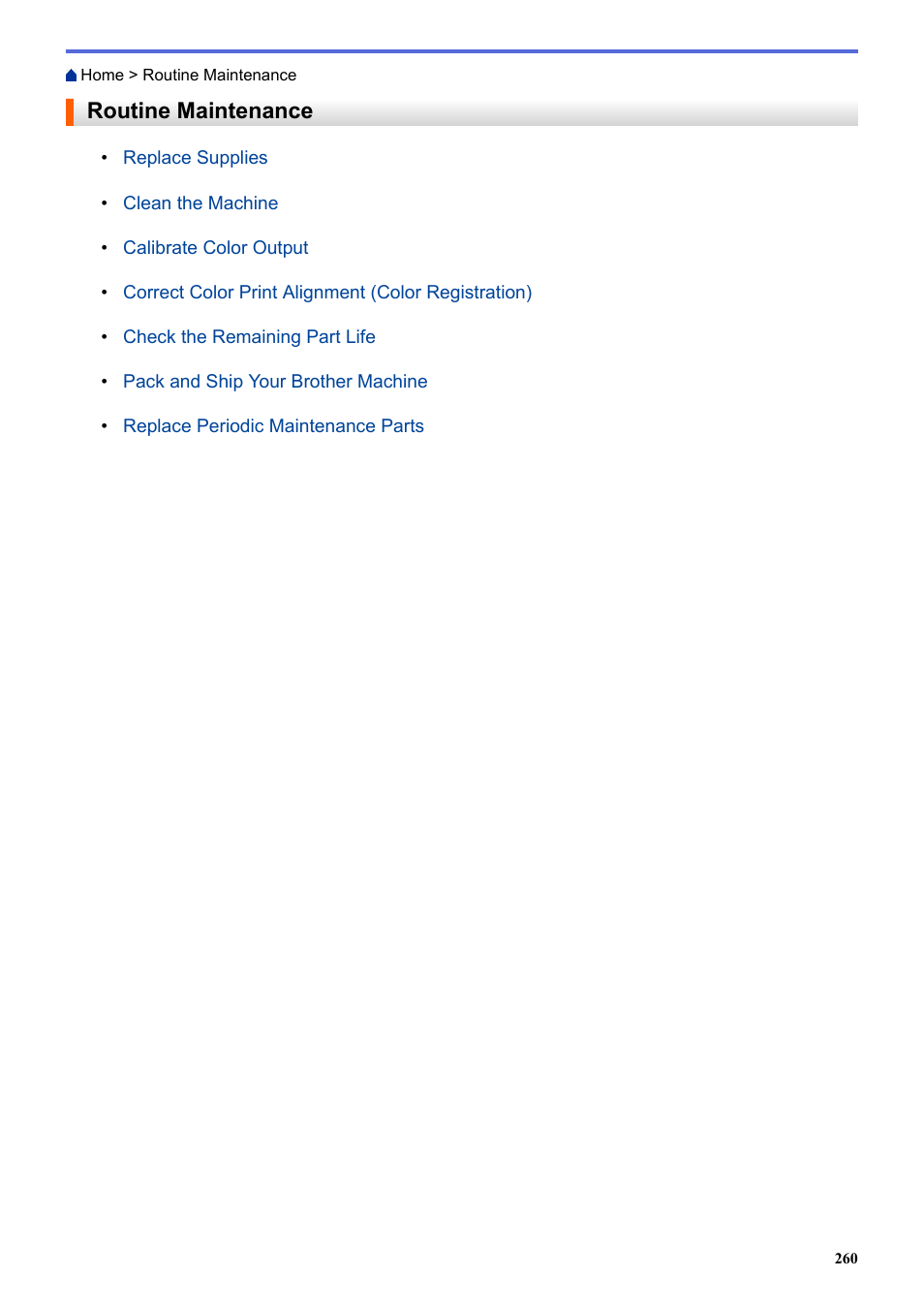 Routine maintenance | Brother HL-L3230CDW Wireless Compact Printer User Manual | Page 265 / 357