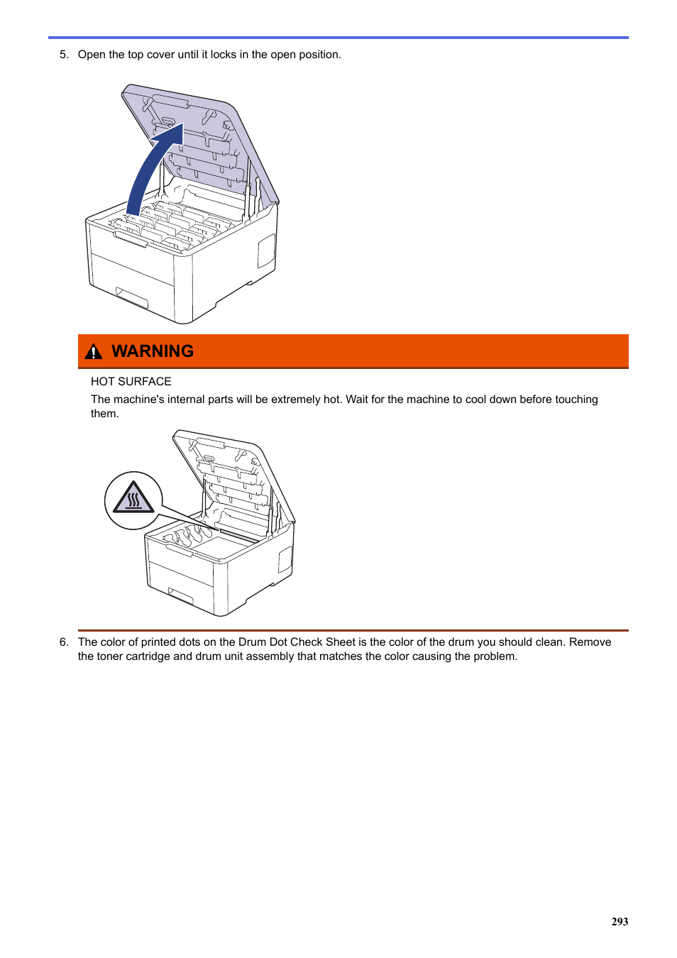 Warning | Brother HL-L3230CDW Wireless Compact Printer User Manual | Page 298 / 357