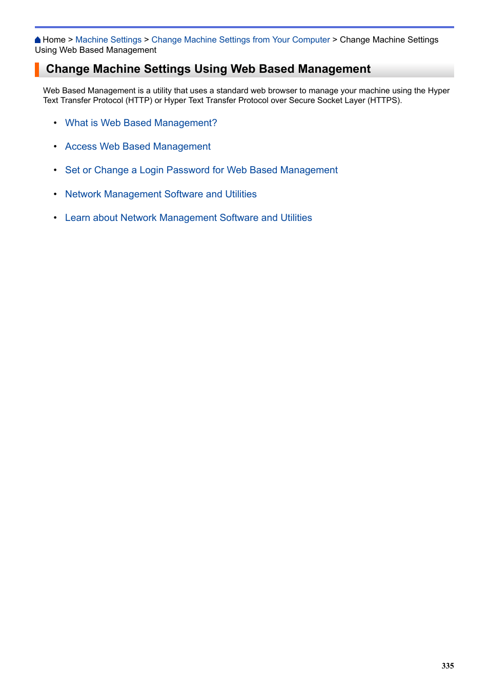 Change machine settings using web based management | Brother HL-L3230CDW Wireless Compact Printer User Manual | Page 340 / 357