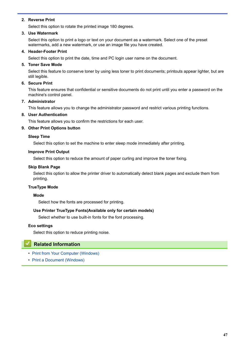 Brother HL-L3230CDW Wireless Compact Printer User Manual | Page 52 / 357