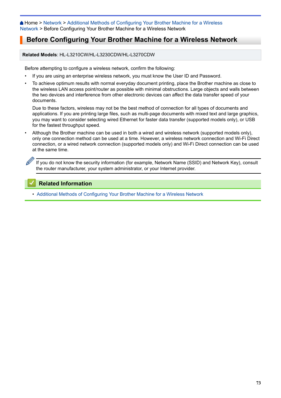 Brother HL-L3230CDW Wireless Compact Printer User Manual | Page 78 / 357