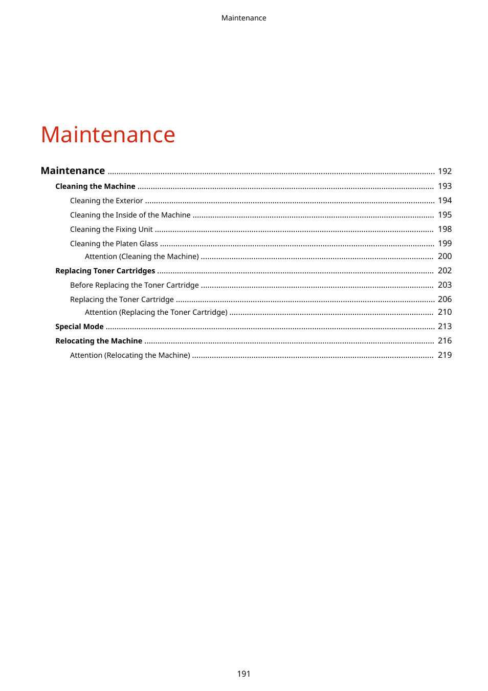 Maintenance | Canon imageCLASS MF3010 VP Multifunction Monochrome Laser Printer User Manual | Page 196 / 247
