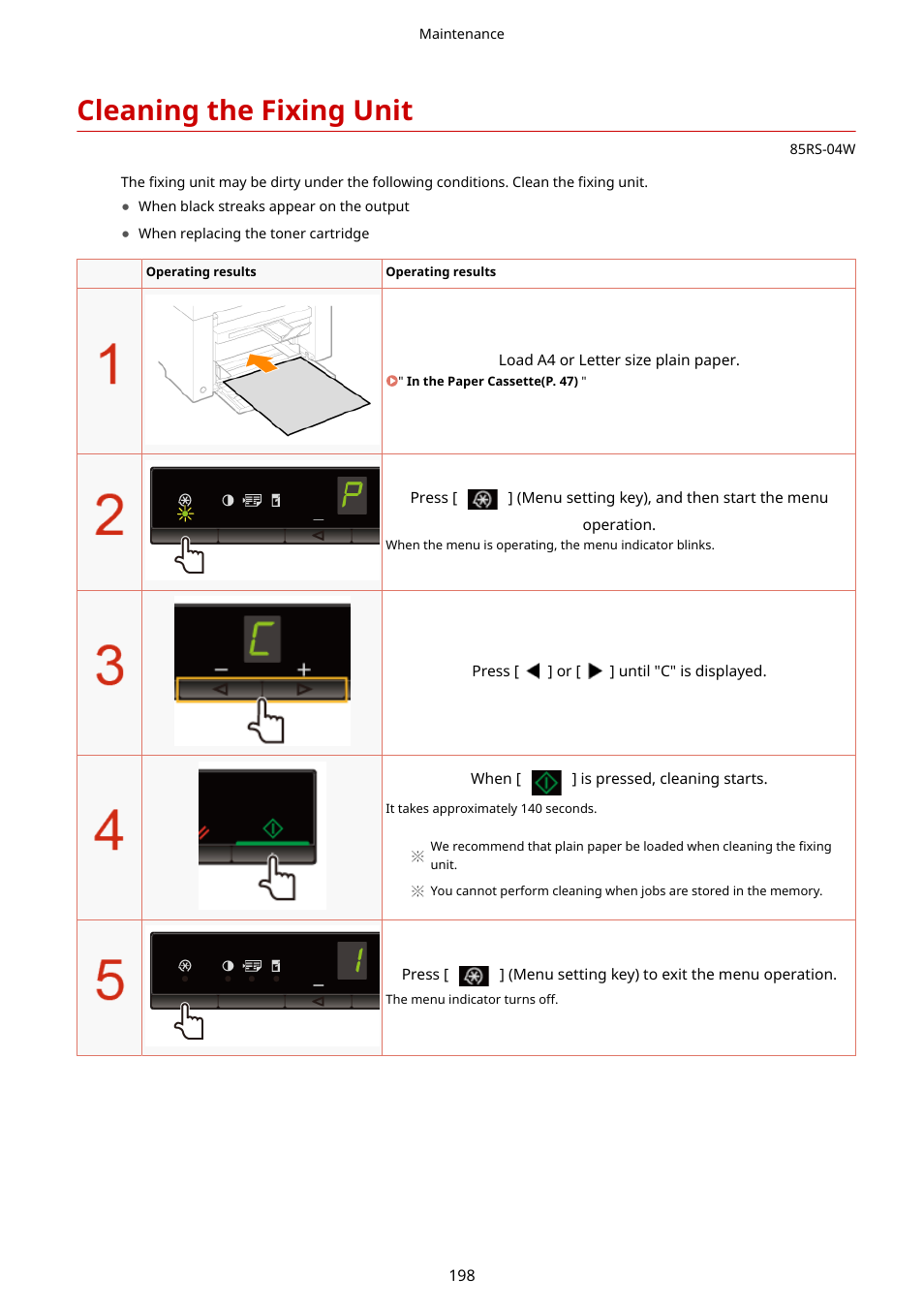 Cleaning the fixing unit, Cleaning the fixing unit(p. 198), See " cleaning the fixing unit(p. 198) | Canon imageCLASS MF3010 VP Multifunction Monochrome Laser Printer User Manual | Page 203 / 247