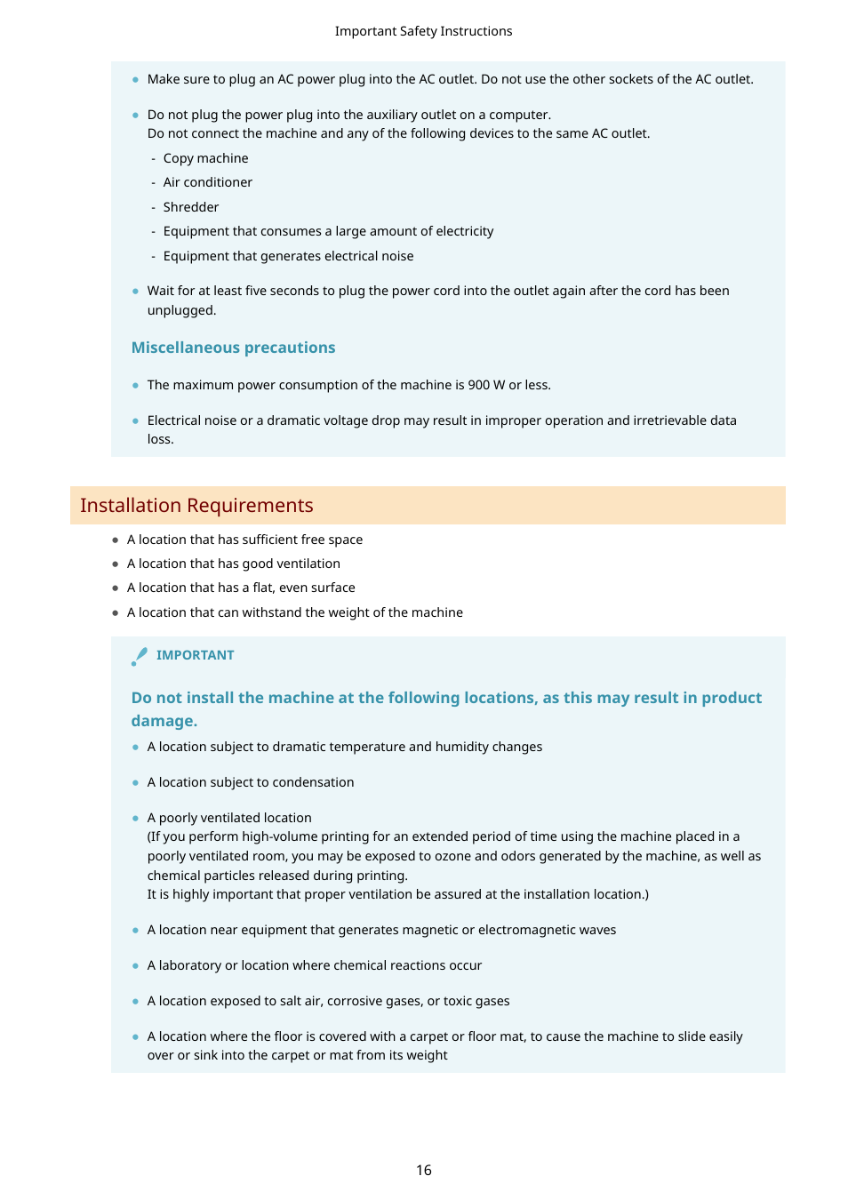 Installation requirements | Canon imageCLASS MF3010 VP Multifunction Monochrome Laser Printer User Manual | Page 21 / 247