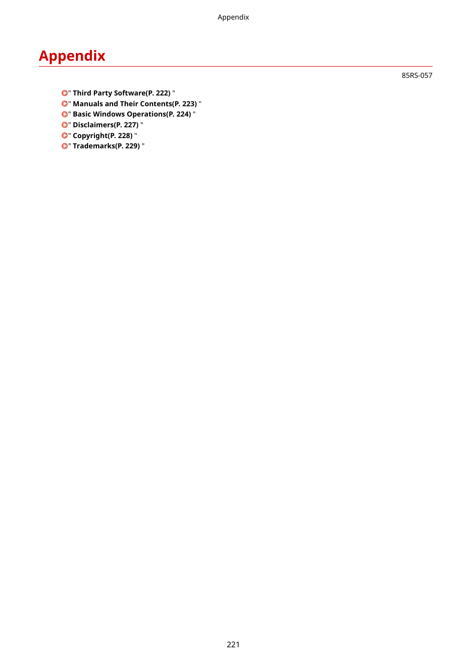 Appendix | Canon imageCLASS MF3010 VP Multifunction Monochrome Laser Printer User Manual | Page 226 / 247