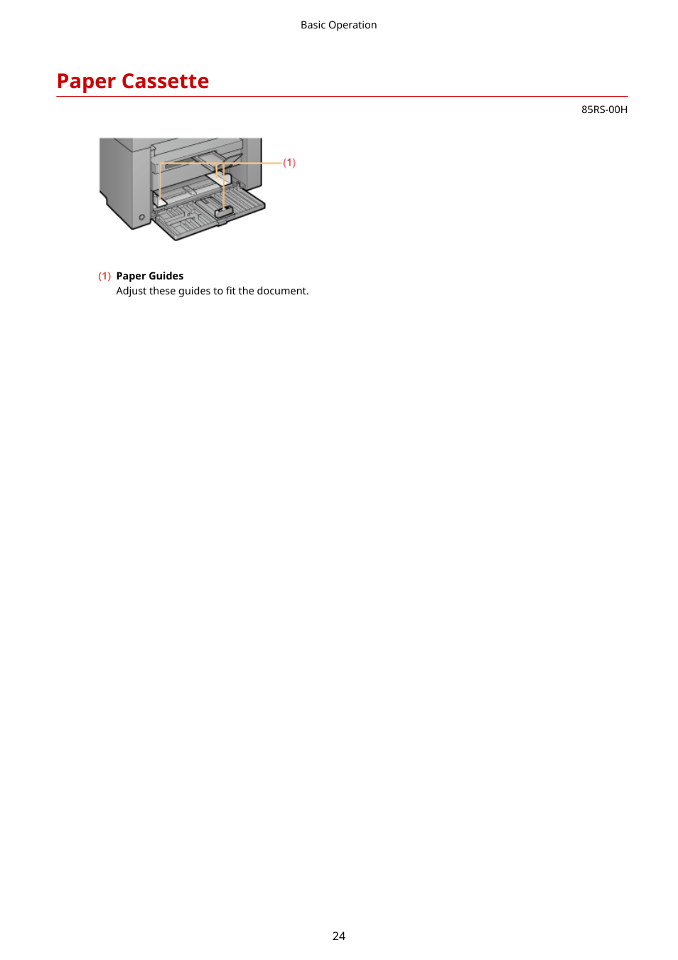 Paper cassette, Paper cassette(p. 24) | Canon imageCLASS MF3010 VP Multifunction Monochrome Laser Printer User Manual | Page 29 / 247