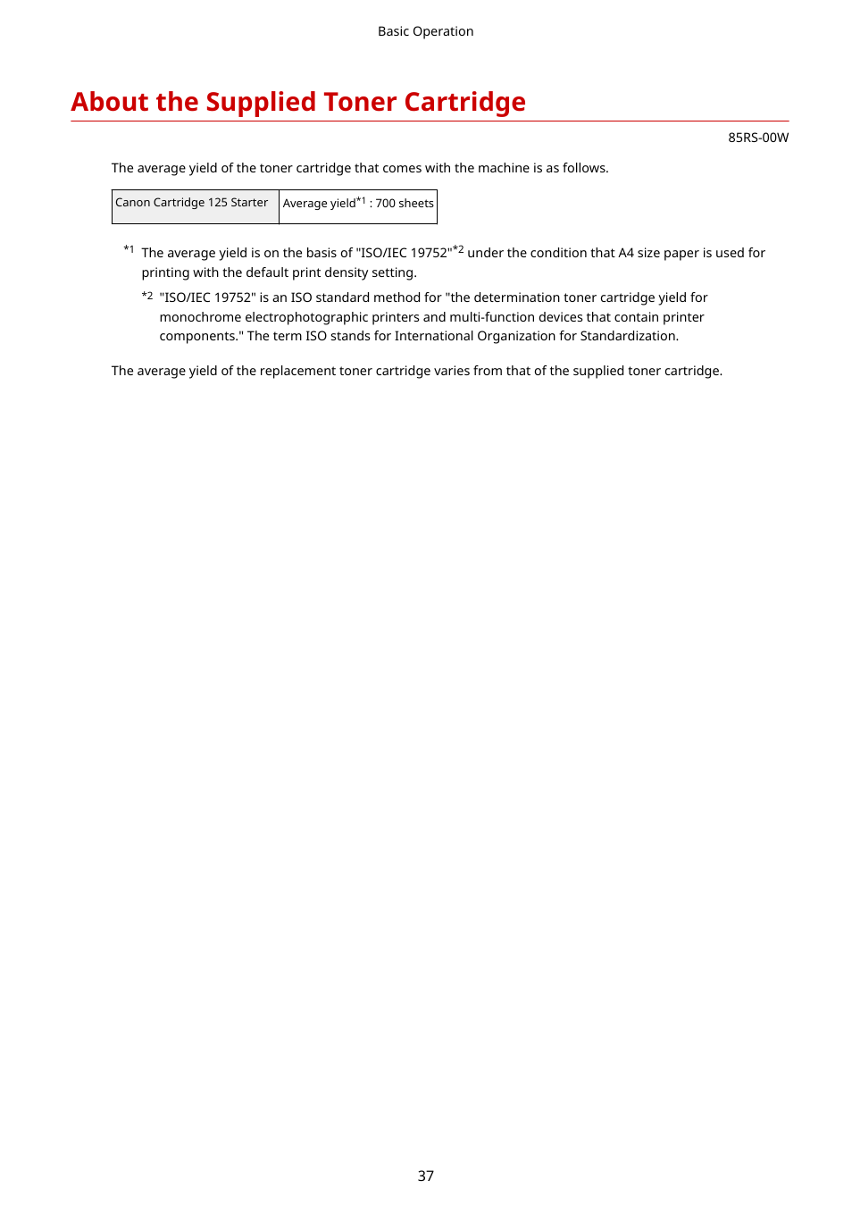 About the supplied toner cartridge, About the supplied toner cartridge(p. 37) | Canon imageCLASS MF3010 VP Multifunction Monochrome Laser Printer User Manual | Page 42 / 247