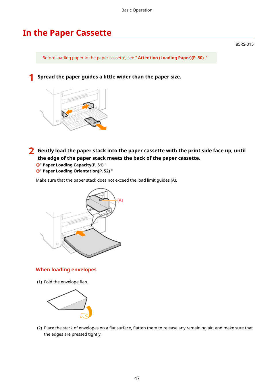 In the paper cassette | Canon imageCLASS MF3010 VP Multifunction Monochrome Laser Printer User Manual | Page 52 / 247