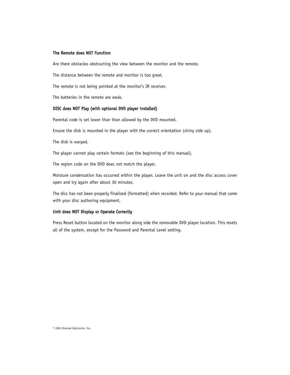 Directed Electronics OHV1021A User Manual | Page 25 / 27