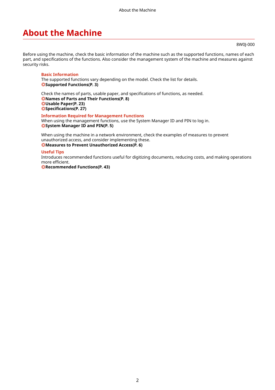 About the machine | Canon imageCLASS MF264dw II Multifunction Monochrome Laser Printer User Manual | Page 11 / 700