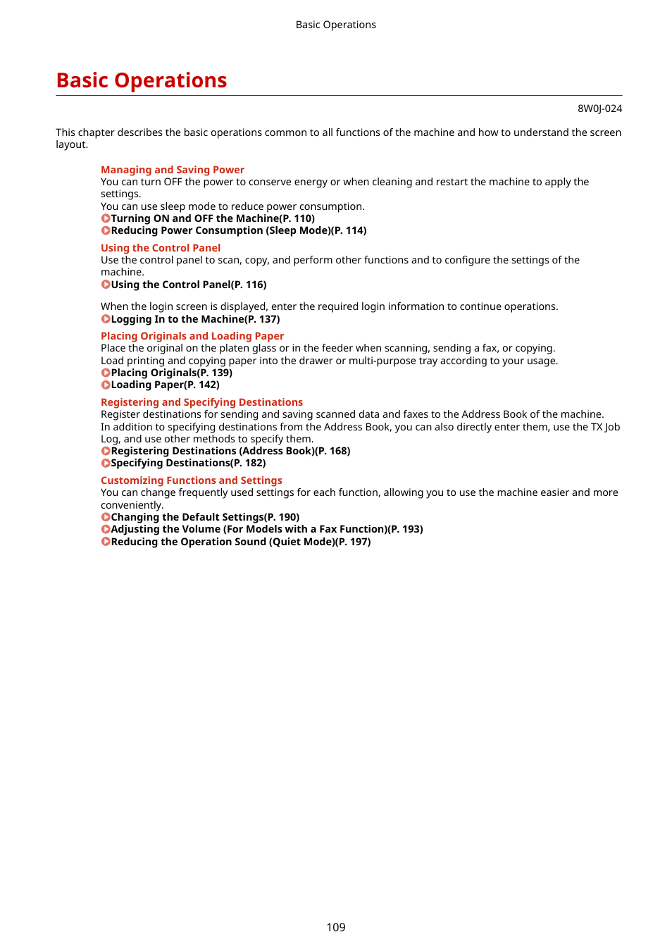 Basic operations | Canon imageCLASS MF264dw II Multifunction Monochrome Laser Printer User Manual | Page 118 / 700