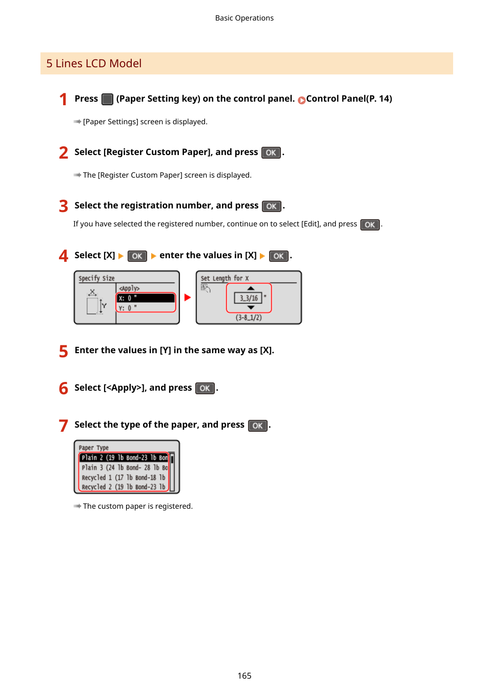 5 lines lcd model(p. 165) | Canon imageCLASS MF264dw II Multifunction Monochrome Laser Printer User Manual | Page 174 / 700