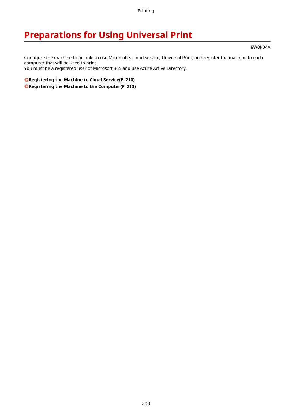 Preparations for using universal print, Preparations for using universal print(p. 209) | Canon imageCLASS MF264dw II Multifunction Monochrome Laser Printer User Manual | Page 218 / 700