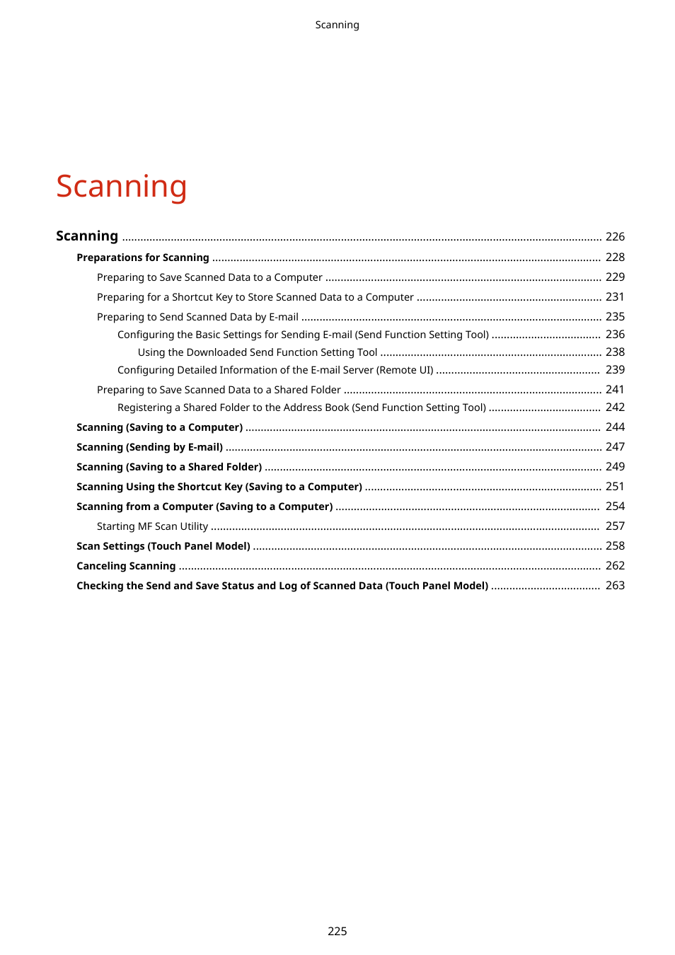 Scanning | Canon imageCLASS MF264dw II Multifunction Monochrome Laser Printer User Manual | Page 234 / 700