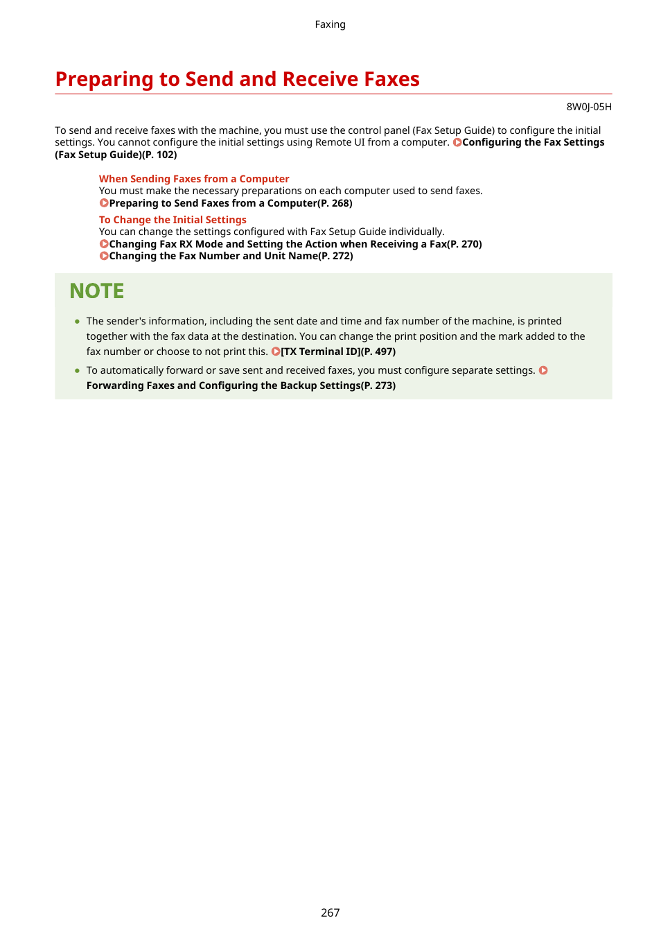 Preparing to send and receive faxes | Canon imageCLASS MF264dw II Multifunction Monochrome Laser Printer User Manual | Page 276 / 700