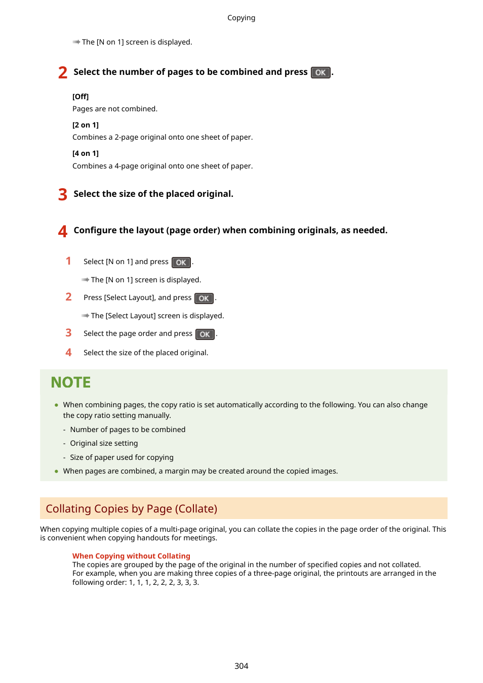 Collating copies by page (collate) | Canon imageCLASS MF264dw II Multifunction Monochrome Laser Printer User Manual | Page 313 / 700